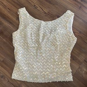 1960s vintage neusteters sequin crop top